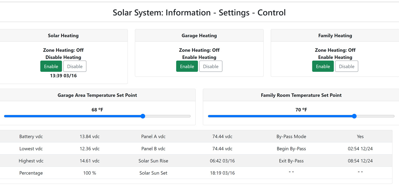 2023-10-01, 06, Google Firebase, Solar System Info, Family-Garage Heat Controls