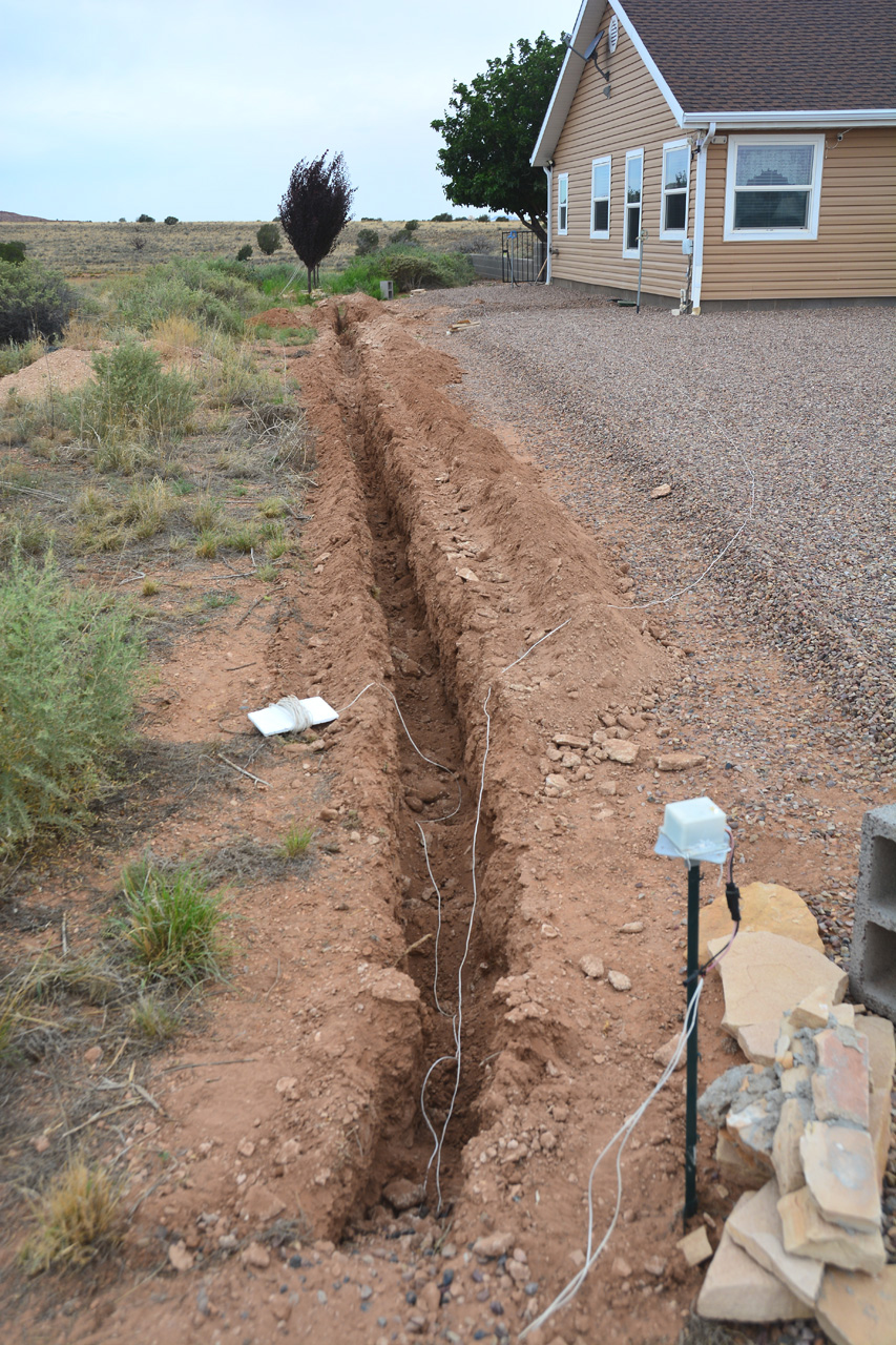 2023-09-10, 04, South Side, Lattice Wall, Irrigation & Electrical