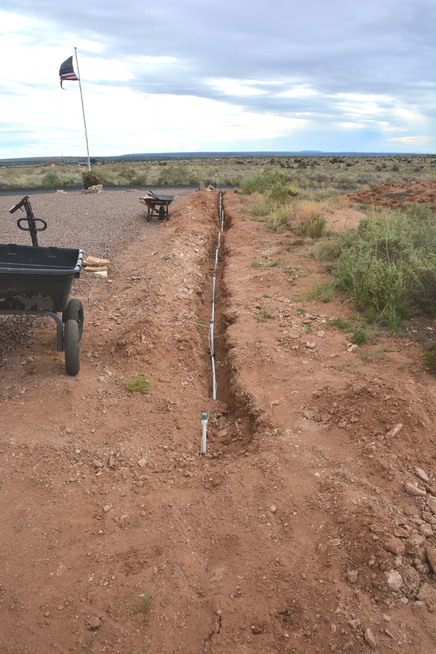 2023-09-12, 03, South Side, Lattice Wall, Irrigation Piping