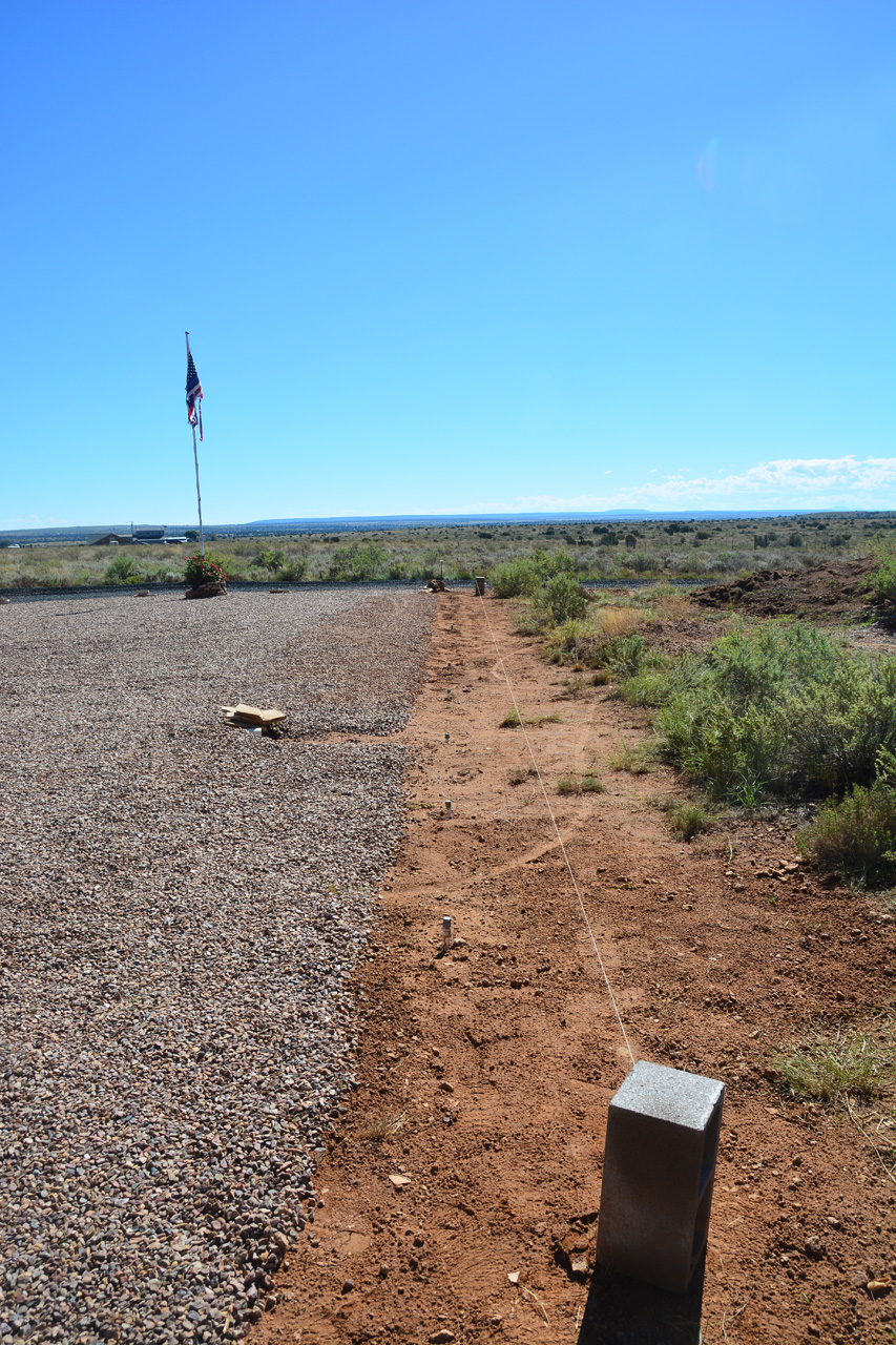 2023-09-15, 01, South Side, Lattice Wall, Irrigation Trench Closed